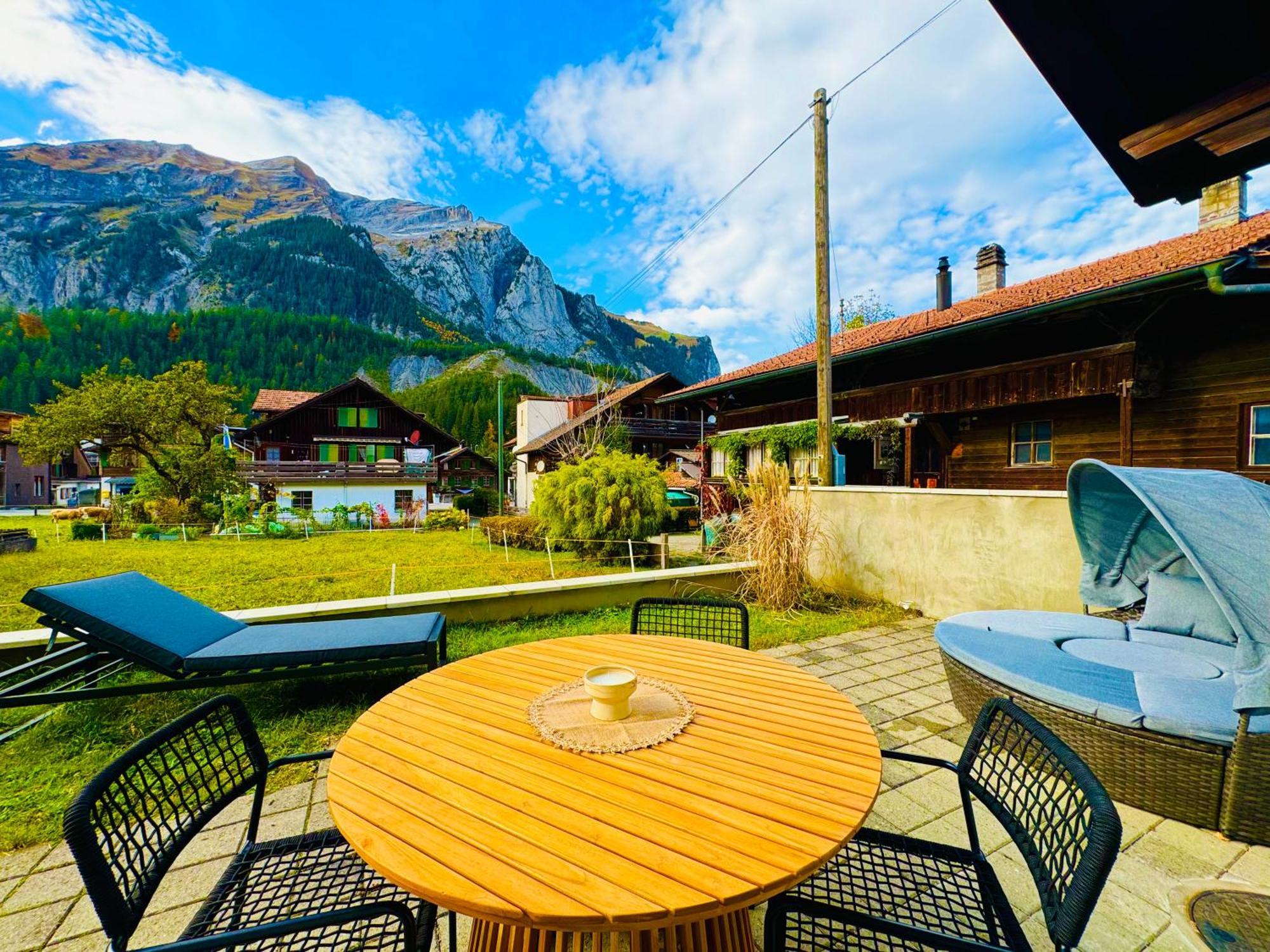 Cute & Cozy Oasis, Private Afternoon Sun Terrace Apartment Kandersteg Exterior photo